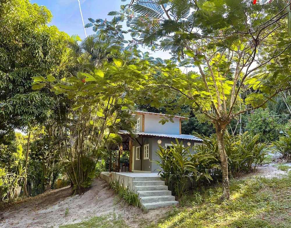 Casa cercada por árvores em Santo André